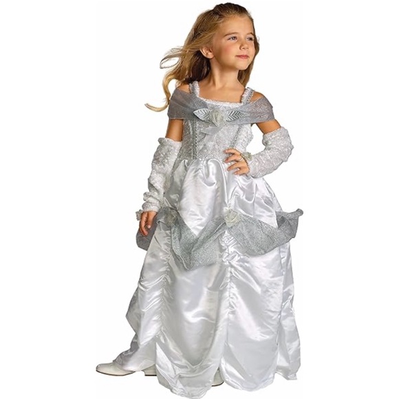 Halloween Costumes Other - Snow Queen-Kid’s Size S/M Silver & White Rubie’s Halloween Costume NWT